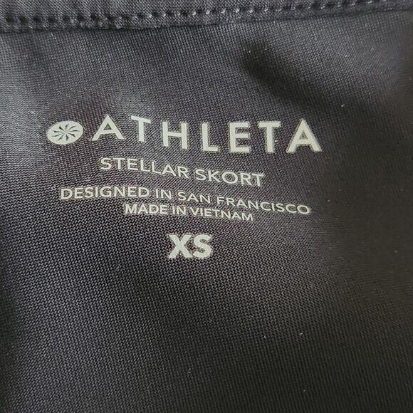 Athleta Stellar Skort Black XS – Front Zip Athletic Skirt - Picture 8 of 9